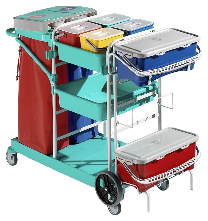 Тележка уборочная TTS Green Line Healthcare 1010 многофункциональная