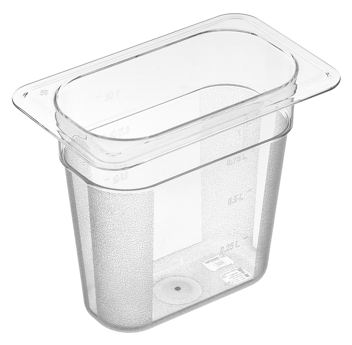 Гастроемкость Gastroplast 79664 GN 1/9-150 (176х108х150) 1.1 л поликарбонат, прозрачный
