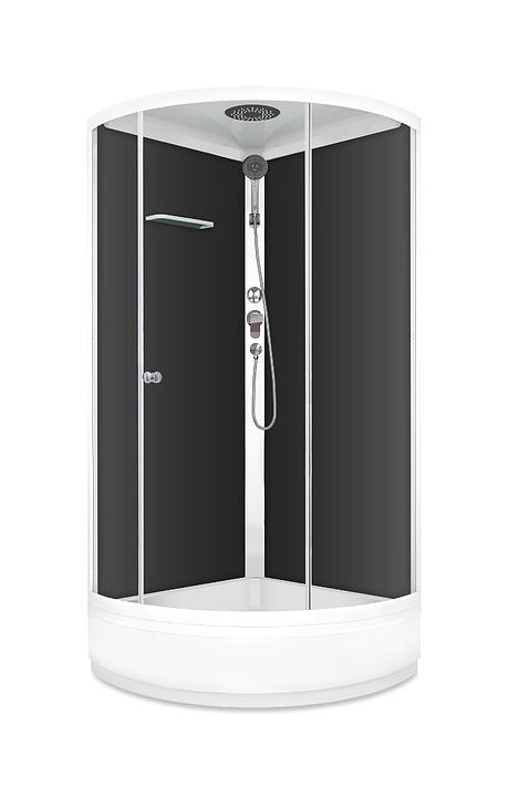Душевая кабина Domani-Spa Simple 99 mid DS01Sm99MBCl00 90х90 см