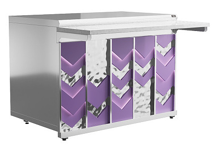 Прилавок нейтральный Luxstahl ПН-1200 Premium Vector (Вектор)