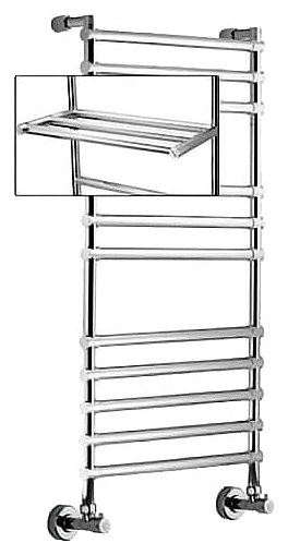 Полотенцесушитель водяной Margaroli Sole 464-11 с полкой, хром