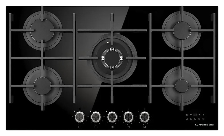 Варочная панель газовая Kuppersberg FG 98 B черное стекло