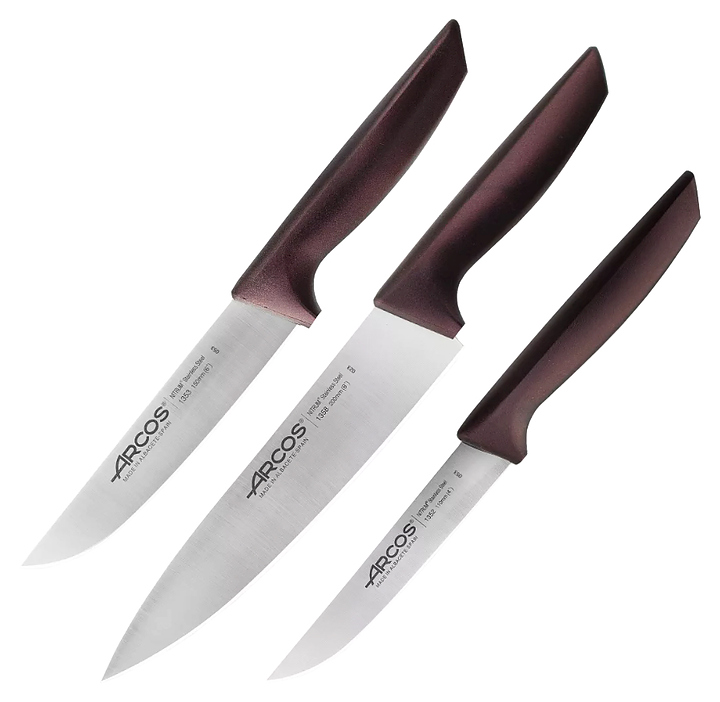 Набор ножей Arcos Niza 818045 3 шт., бордовый