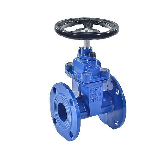 Задвижка чугун Россия 30ч39р аналог МЗВ обрезиненный клин гайка чугун, шток сталь Ду 150 Ру16 фл