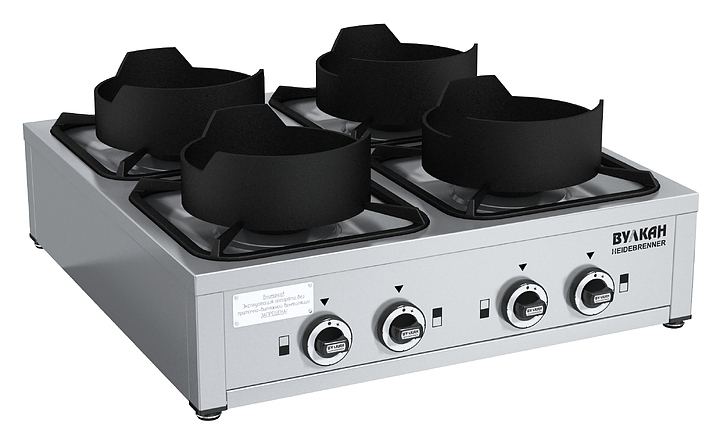 Плита газовая Вулкан KSB04 8089 WOK