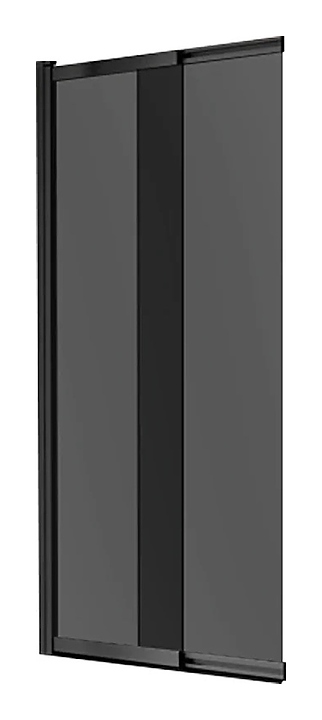 Шторка на ванну Vincea VSB-1E100CGB 100х145 см, тонированное стекло, черный матовый