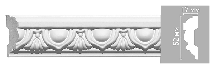 Молдинг с рисунком Decomaster 98203 (52x17x2400 мм)