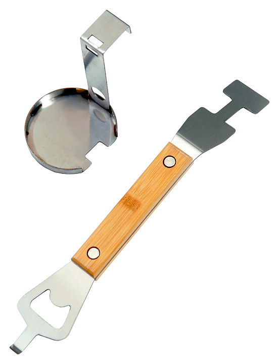 Набор для сбора золы Eger круглый поддон и ручка с деревянной накладкой