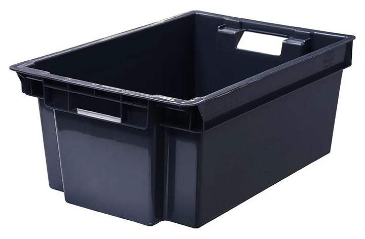 Ящик для овощей и фруктов ТАРА.РУ 125-2 ВС 600х400х250 мм черный