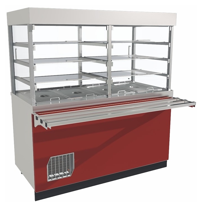 Прилавок-витрина холодильный Abat Сэйла ПВВ(Н)-70Е-С-01-НШ бордо
