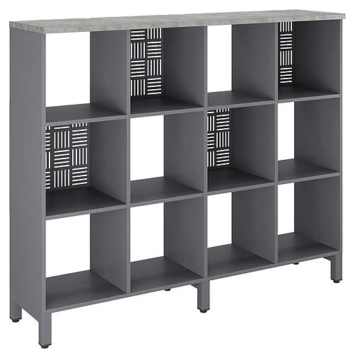 Стеллажная система КОБОР SQ-3Х4 graphite/chicago