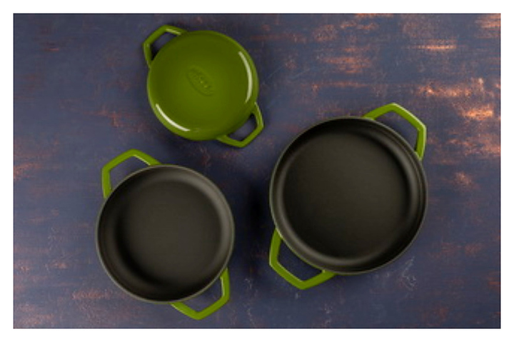 Кастрюля глубокая Hosse HS Y DT 28 GREEN Ø 28 см зеленая