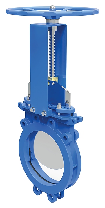 Задвижка шиберная Benarmo 107-5662, PN 0,7 МПа, ДУ 350, двухсторонняя межфланцевая чугунная