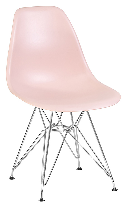 Стул обеденный DOBRIN 638APP-LMZL DSR (светло-розовый, хром)