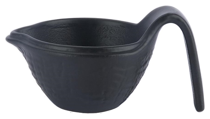 Соусник P.L. Proff Cuisine Black Raw Wood 81229874 50 мл d=10 см h=4 см с ручкой (фарфор)