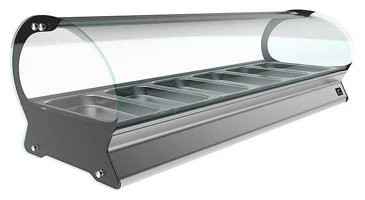 Витрина тепловая КОБОР SE-5H серебряная