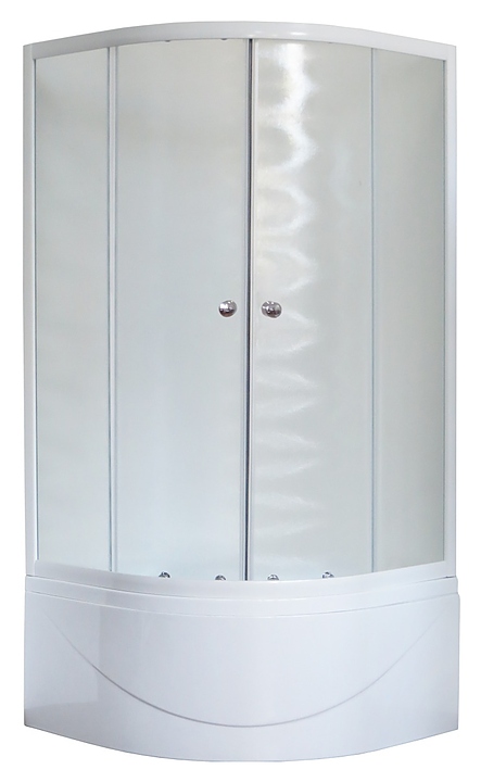 Уголок душевой Royal Bath RB 100BK-C 100х100х200 см, матовое, белый профиль