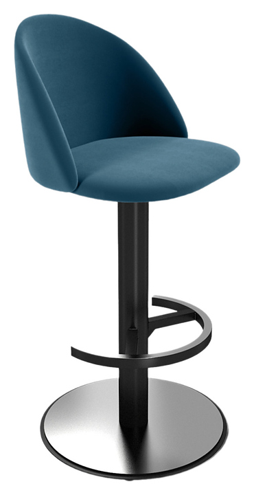 Стул барный Sheffilton SHT-ST35/S137 тихий океан / черный муар