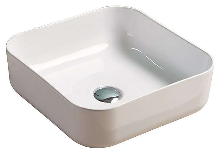 Раковина накладная Mira MR-5018 40х40 см, без отв. под смеситель, керамика