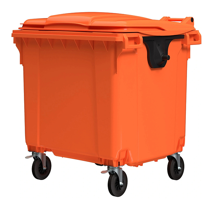 Контейнер для мусора iPlast 22.C19 1100 л оранжевый