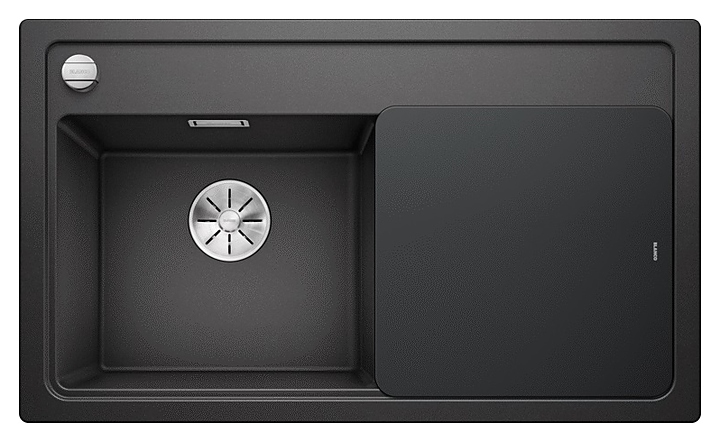 Кухонная мойка Blanco Zenar 45S InFino Silgranit (+доска стекло) антрацит левая мойка