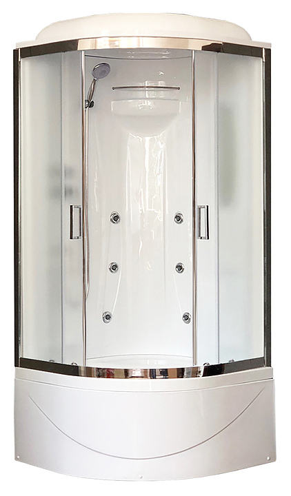 Душевая кабина с гидромассажем Royal Bath RB90BK2-M-CH 90х90 см