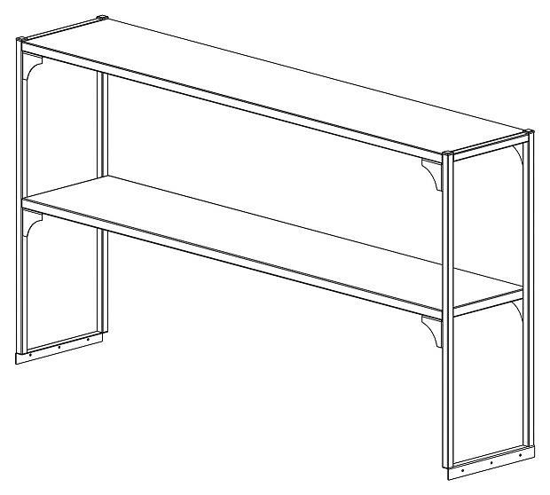 Полка настольная Assum ПНС-П2-2-6/4 (600х400х800)