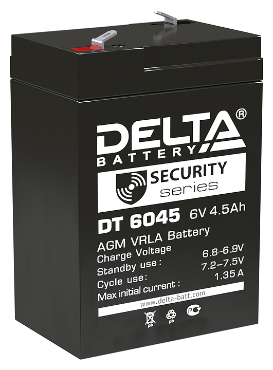 Аккумулятор Delta DT 6045 (6V / 4.5Ah)