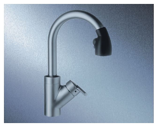 Смеситель Blanco RADOS-S сталь/черный