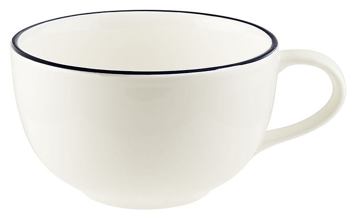 Чашка чайная Bonna Linea LNEBLRIT04CPF 250 мл d=9,6 см h=5,6 см (фарфор) черная