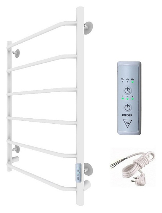 Полотенцесушитель электрический Тругор Пэк сп 6 80х50 см, белый