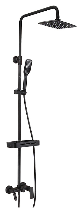 Душевая стойка LEMARK Tropic LM7002BL с верхней душевой лейкой 