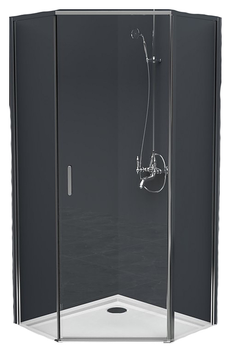 Уголок душевой BelBagno UNO-195-P-1-90-C-Cr 90x90x195 см, прозрачное стекло