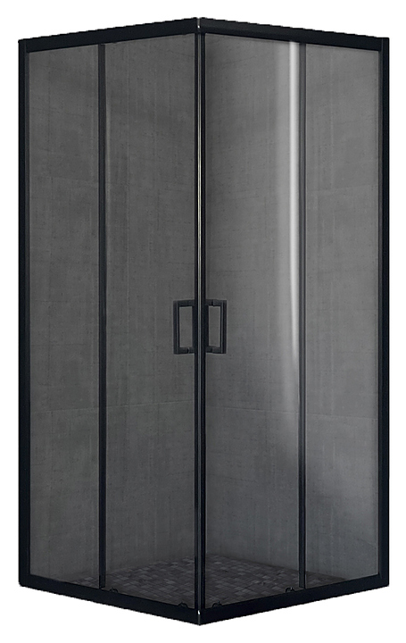 Уголок душевой Royal Bath RB HPD-T-BL 80x80x185 см, прозрачное, чёрный профиль