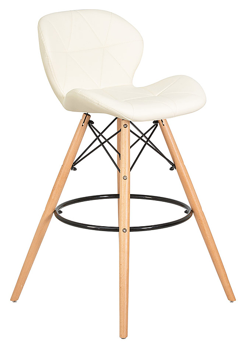 Стул барный DOBRIN 302B-LMZL BUTTERFLY BAR (кремовый, светлый бук)