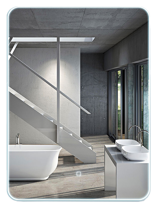 Зеркало Vincea LED VLM-2F550 55×80 см, c подсветкой, сенсорным выключателем и диммером