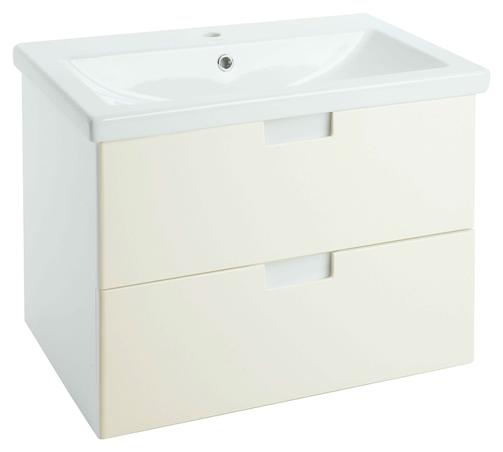 Тумба под раковину Bellezza Пегас 70 с 2 ящиками, бежевая