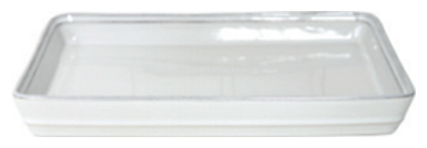 Тарелка Costa Nova FIR252-WHI(FIR252-02202F) 25х19 см (керамика)