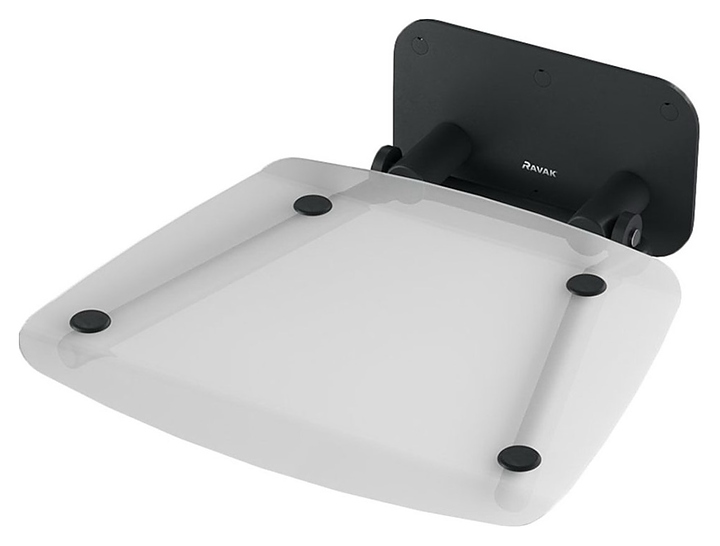 Сиденье для душа Ravak Ovo B II Clear / Black B8F0000059 прозрачное / чёрный