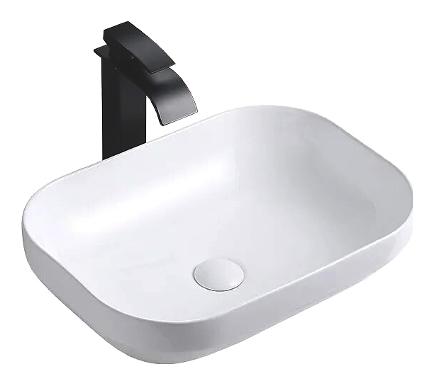 Раковина накладная Mira MR-3651 51х36 см, без отв. под смеситель, керамика