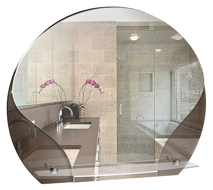 Зеркало Mixline Арена 62х52 см с полкой