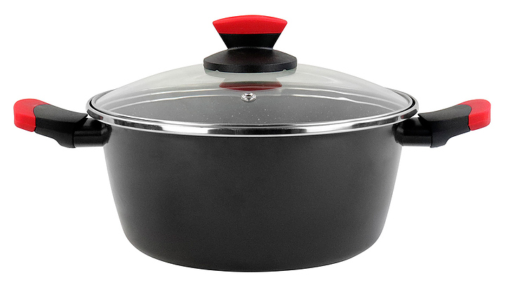 Кастрюля Vitrinor Niger 24 с крышкой, низкая