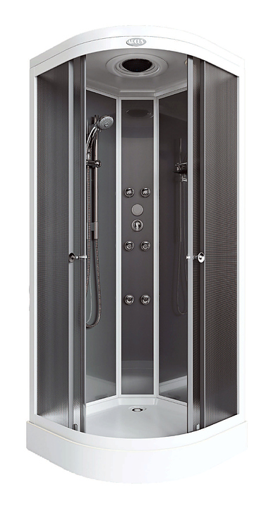 Душевая кабина ARCUS AS-112 80x80x215 см, низкий поддон, гидромассаж спины