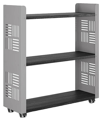 Стеллаж мобильный КОБОР SM3-90/30 aluminum/wood