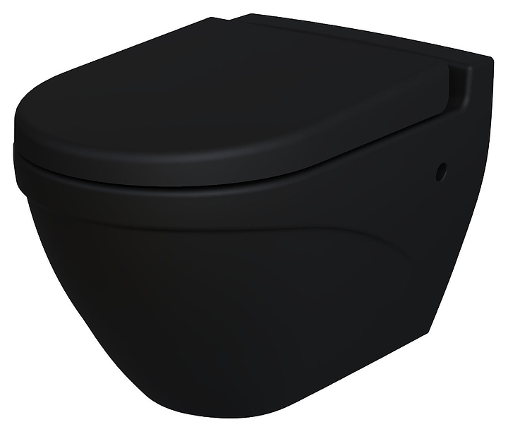 Унитаз подвесной с крышкой-сиденьем Ambassador Nord 133T20201-132T20201 черный матовый