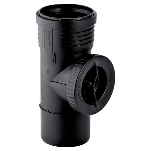 Ревизия Geberit PP-MD с круглой крышкой бесшумная Silent-PP Дн 110х90гр б/нап в/к