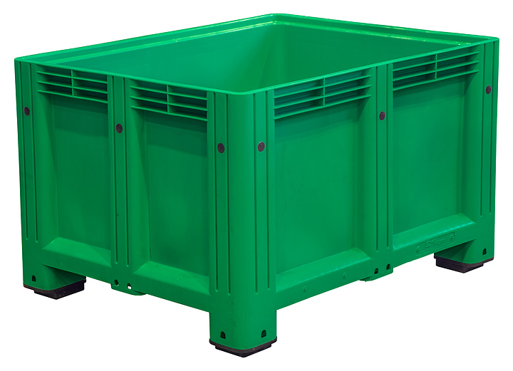 Контейнер ТАРА.РУ D-Box 1210 S (760) 1200х1000х760 мм (сплошной на ножках) зеленый