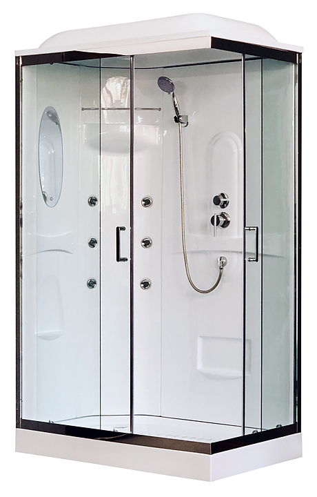 Душевая кабина с гидромассажем Royal Bath RB8120HP2-T-CH-L левая 120х80 см