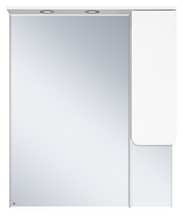 Шкаф зеркальный Misty Чегет-85 82,5х100 см с подсветкой, правый, белый