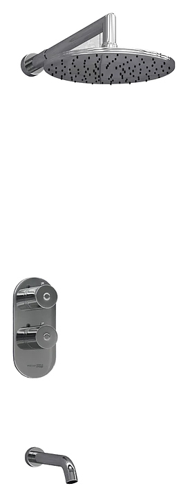 Комплект душевой встраиваемый термостатический Wasserkraft A15030 Thermo хром